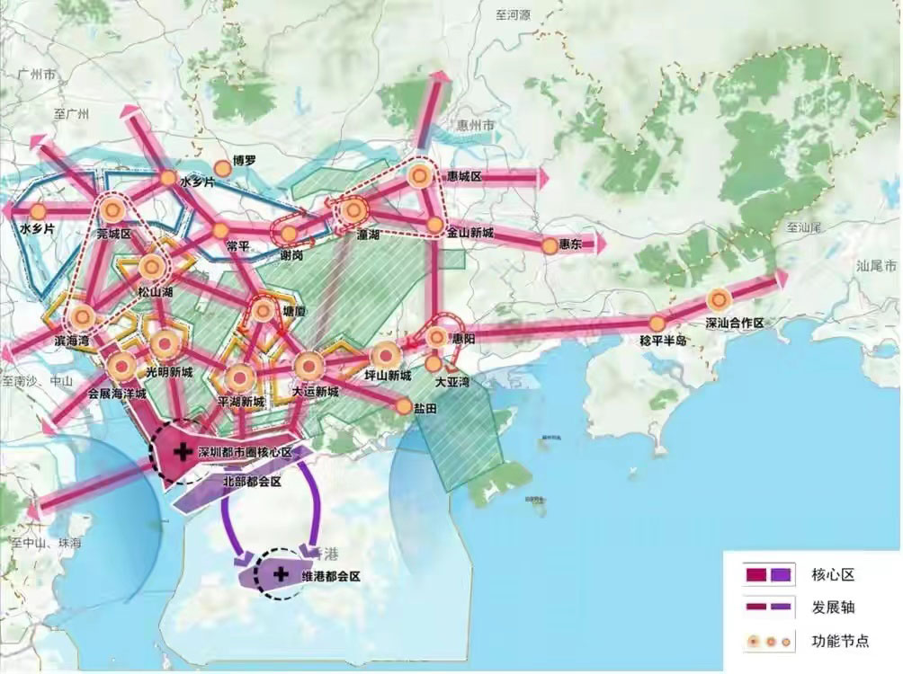 大(dà)調整！深圳都市圈範圍縮小(xiǎo)、含金量升級，9個(gè)軌道(dào)主樞紐惠州占2個(gè)